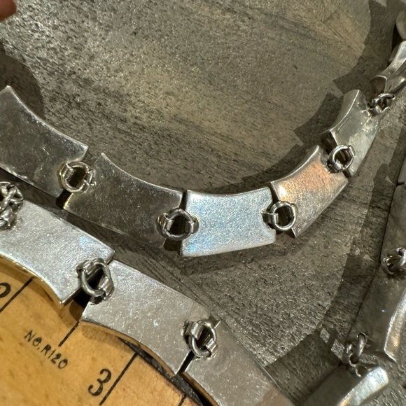 925 Signed by Artist very heavy made in Mexico vintage necklace - Picture 8 of 12